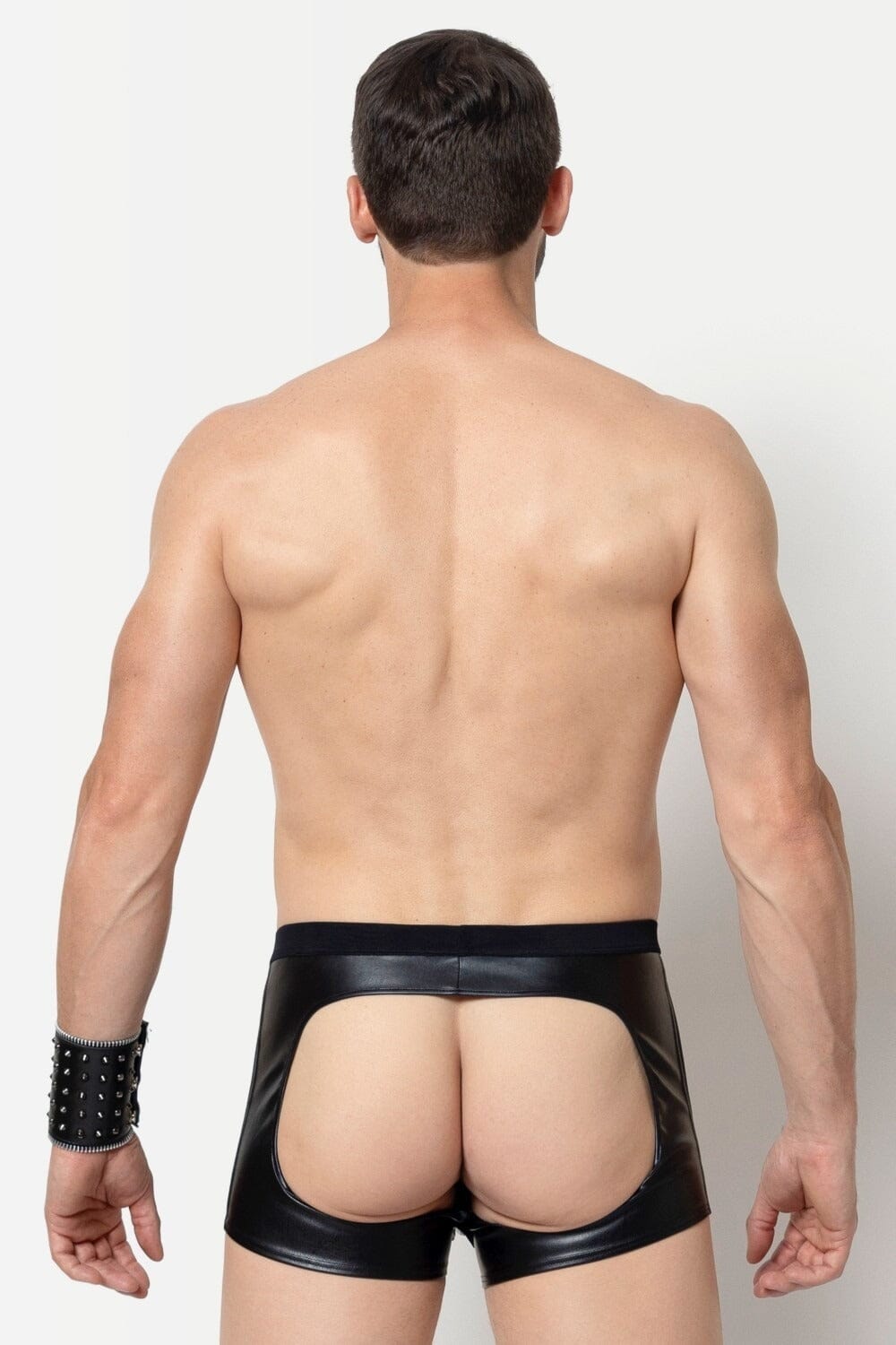 L'HOMME HARBARD Faux Boxer Briefs in Black 
