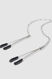 House of Desire Diamond Nipple Clamps in Silver  from SexyShoes.com