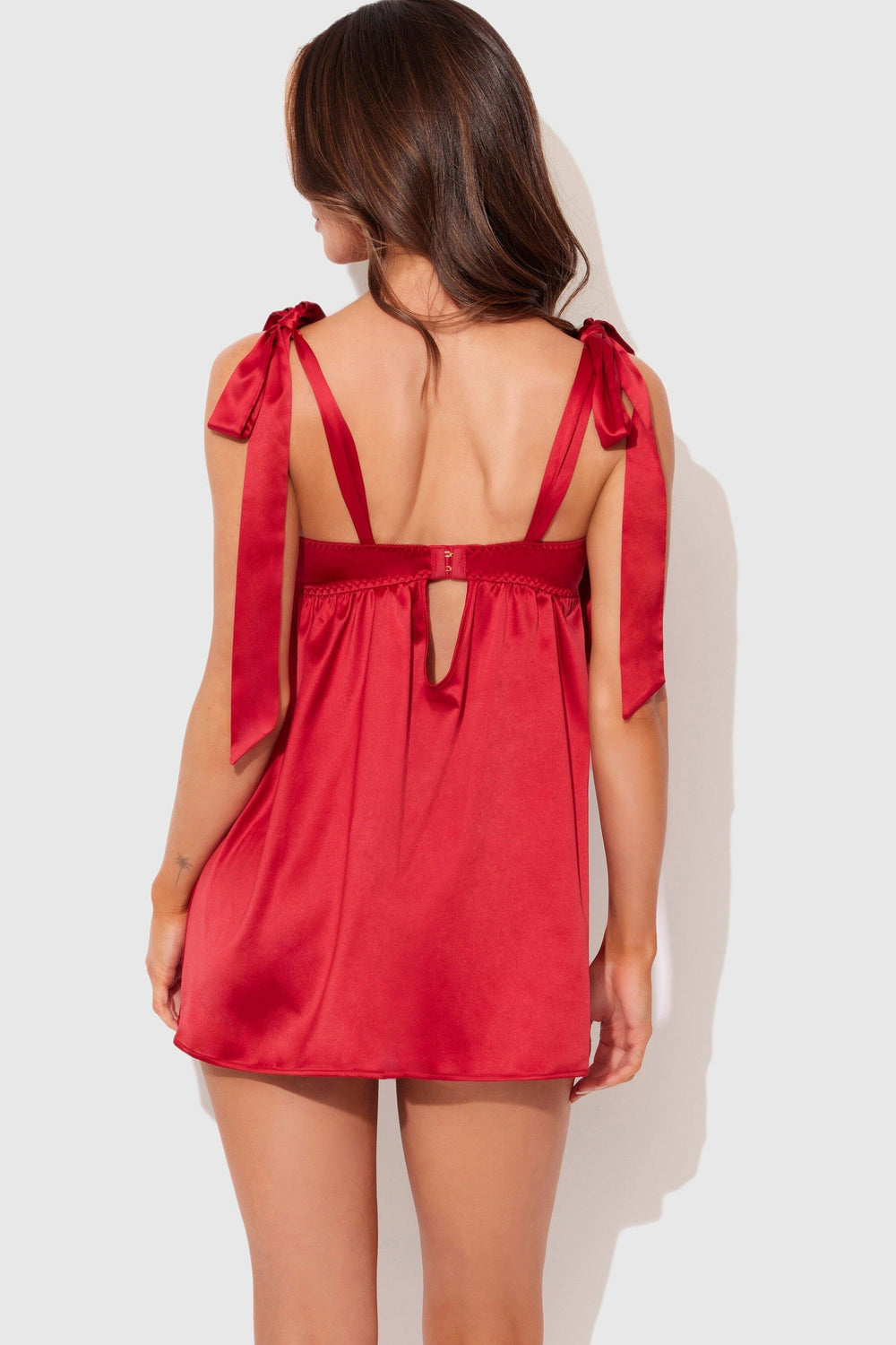 House of Desire Brigeta 2 Pc Babydoll & G String Set in Red 