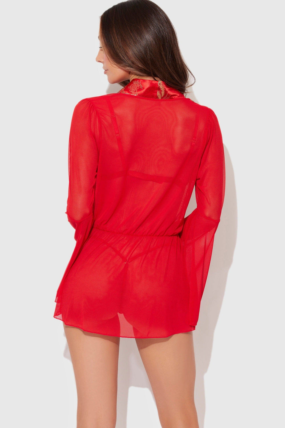 House of Desire Dragon 3Pc Robe Set in Red 