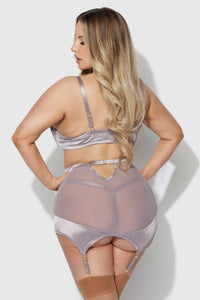 House of Desire Raquel 3 Piece Skirt Set in Grey 