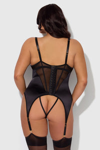 House of Desire Raquel Bustier Set in Black 