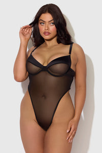 House of Desire Raquel Bodysuit in Black 