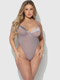 House of Desire Raquel Bodysuit in Grey 