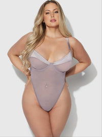 House of Desire Raquel Bodysuit in Grey 
