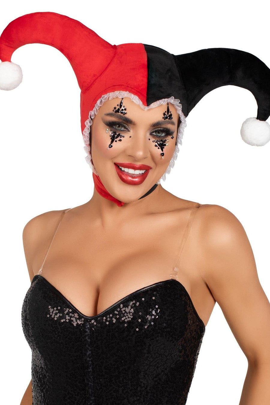 Harlequin Bonnet-Costume Headwear-SEXYSHOES.COM