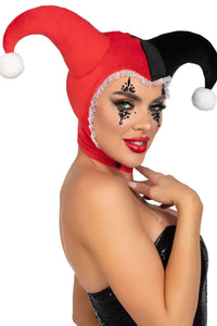 Leg Avenue Harlequin Bonnet in Black  from SexyShoes.com