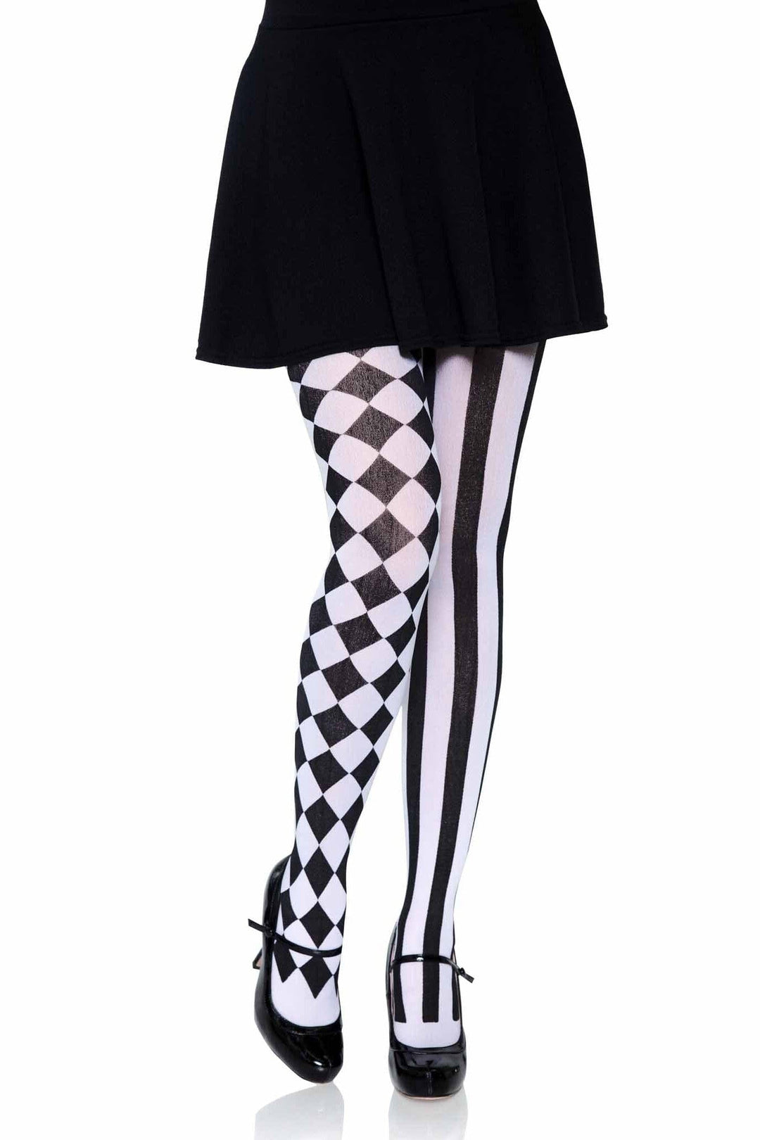 Leg Avenue Harlequin Pantyhose in Black  from SexyShoes.com