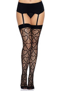 Heart Net Thigh High Stockings