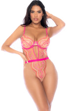 High-Cut Teddy with Underwire
