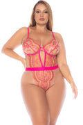 High-Cut Teddy with Underwire