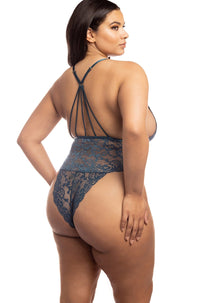 High Leg Galloon Lace Teddy-Teddies-SEXYSHOES.COM