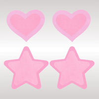 Peekaboo Pasties Hot Pink Glow In The Dark Hearts & Stars in Pink  from SexyShoes.com