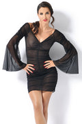 IMPERATRICE LONG SLEEVE TRANSPARENT DRESS