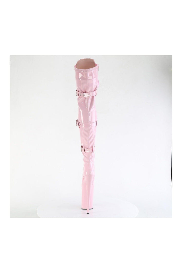 INFINITY-3028 Pink Patent Thigh Boot