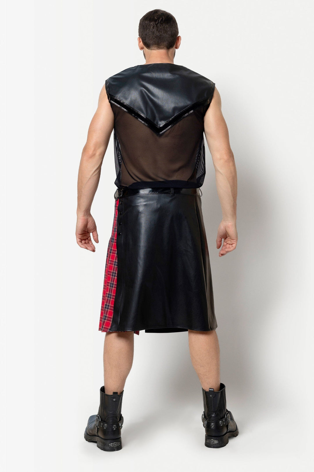 INGVALD Faux Leather Kilt-Fetish Accessories-SEXYSHOES.COM