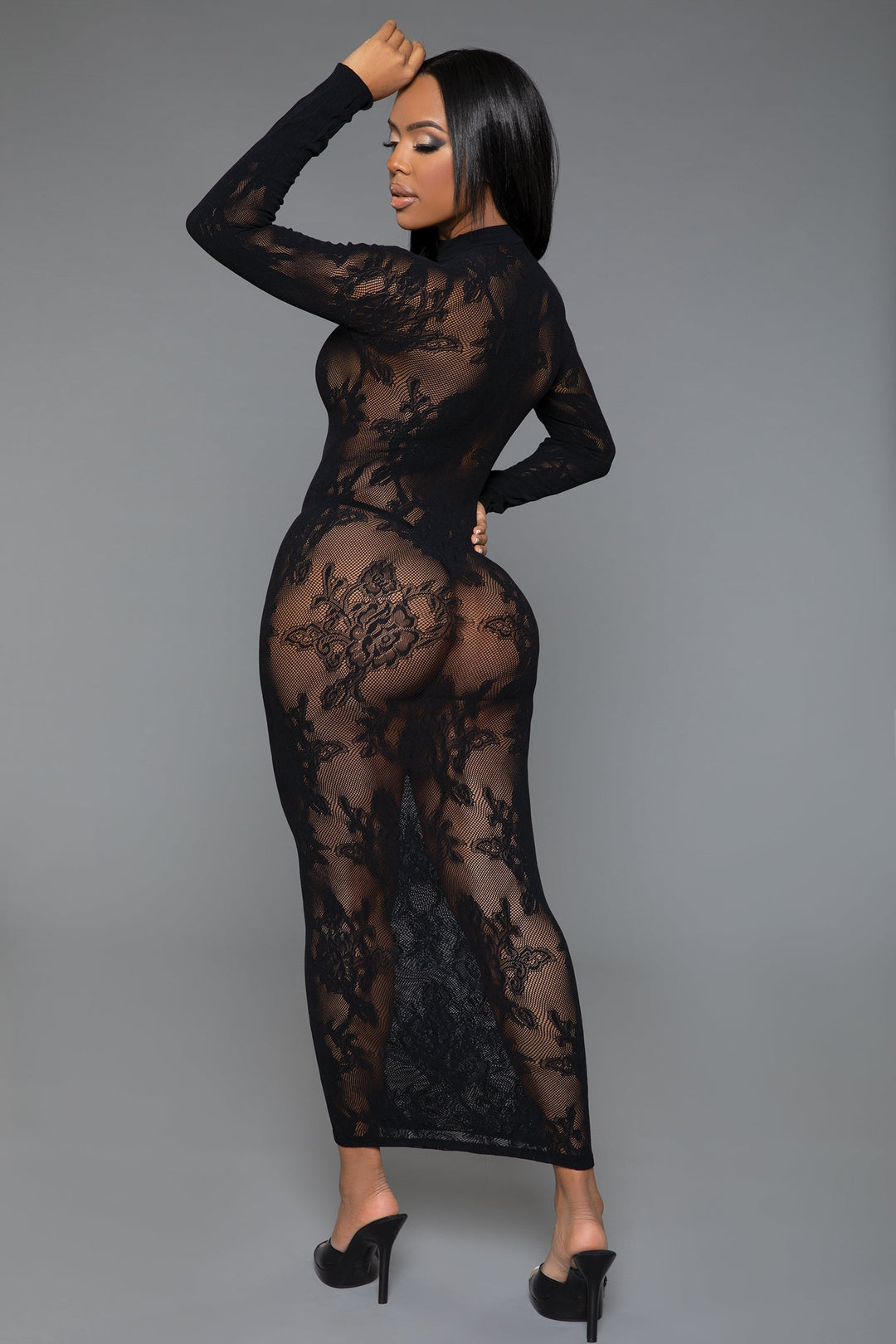 Innocent Touch Lace Bodystocking Dress-Stripper Dresses-SEXYSHOES.COM