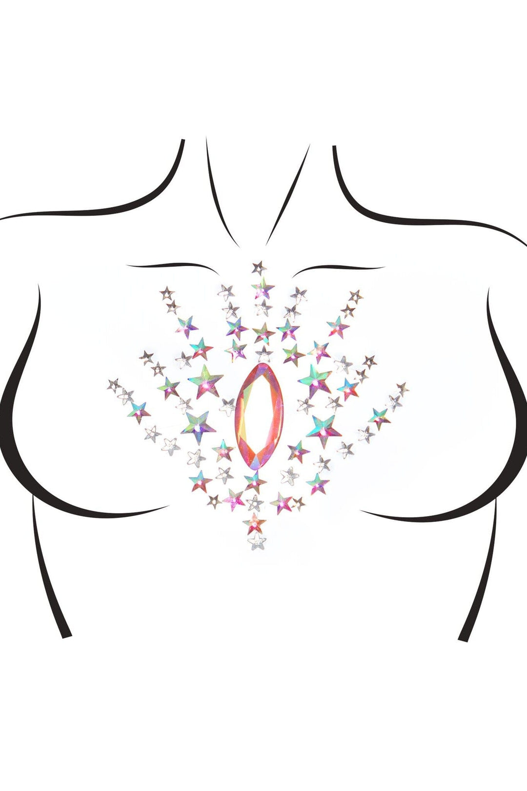 Leg Avenue Juniper Adhesive Body Jewels Sticker in Multi  from SexyShoes.com