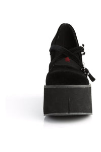 Demonia KERA-10 Black Velvet Mary Jane in Black Velvet