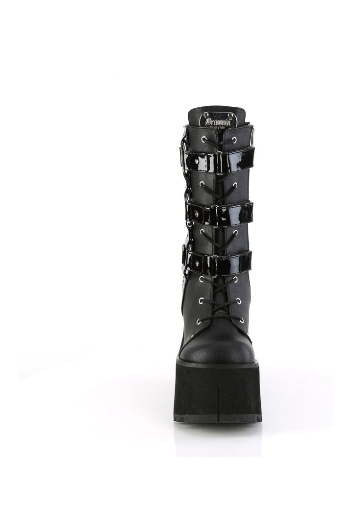 KERA-110 Black Vegan Leather Knee boot