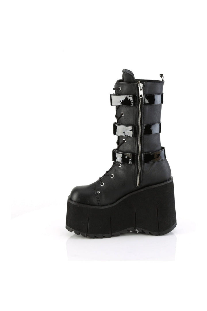 KERA-110 Black Vegan Leather Knee boot