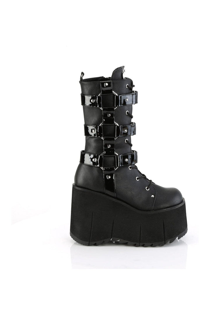 KERA-110 Black Vegan Leather Knee boot