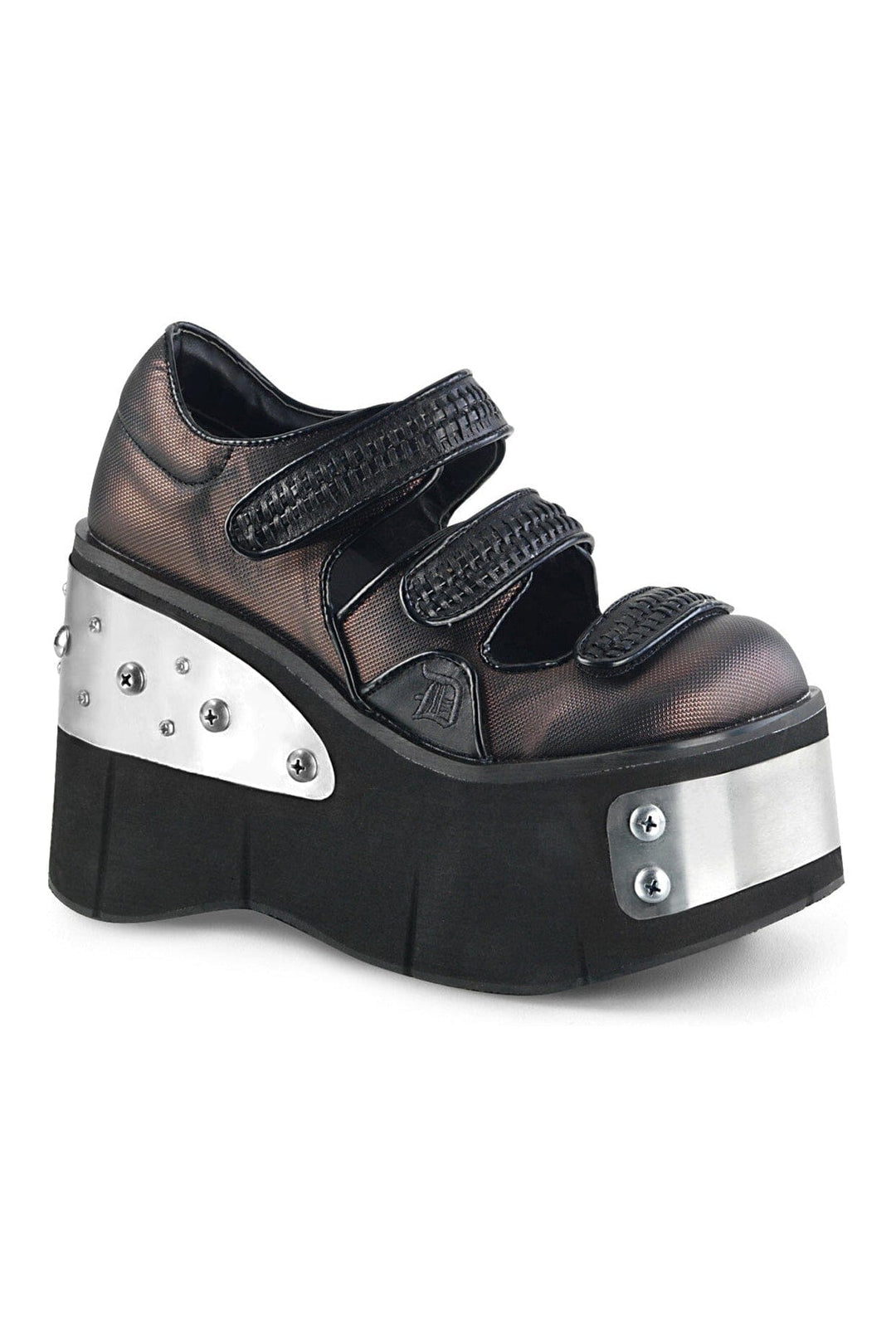 Demonia KERA-13 Black Vegan Leather Mary Jane in Black Vegan Leather from SexyShoes.com