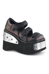 Demonia KERA-13 Black Vegan Leather Mary Jane in Black Vegan Leather from SexyShoes.com