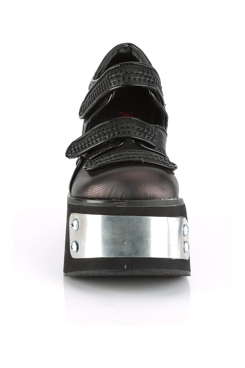 Demonia KERA-13 Black Vegan Leather Mary Jane in Black Vegan Leather