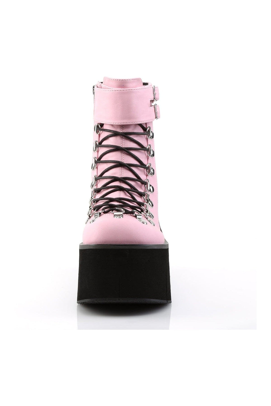 Demonia KERA-21 Pink Vegan Leather Ankle Boot in Pink Vegan Leather