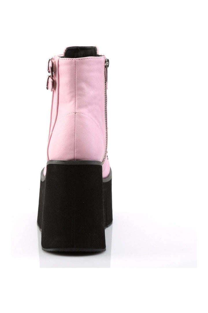 KERA-21 Pink Vegan Leather Ankle Boot