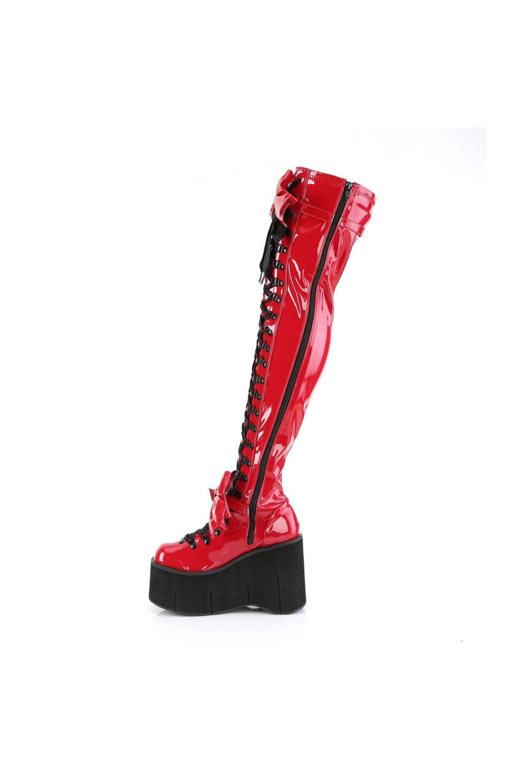 KERA-303 Red Patent Thigh Boot