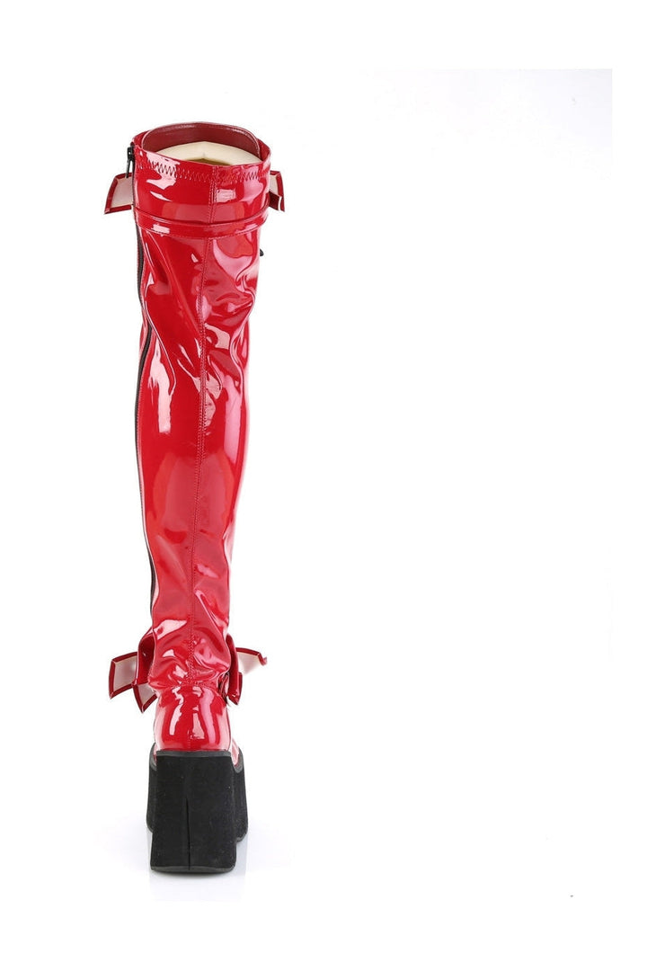 KERA-303 Red Patent Thigh Boot