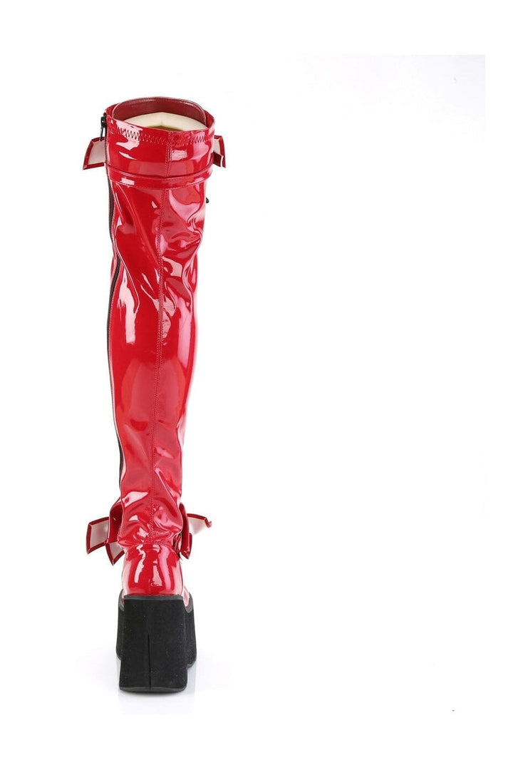 KERA-303 Red Patent Thigh Boot