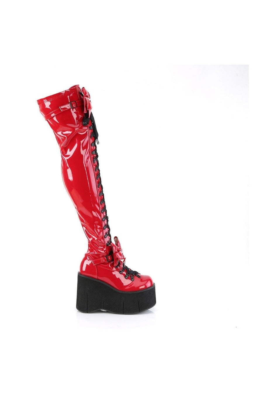 KERA-303 Red Patent Thigh Boot-Thigh Boots-SEXYSHOES.COM