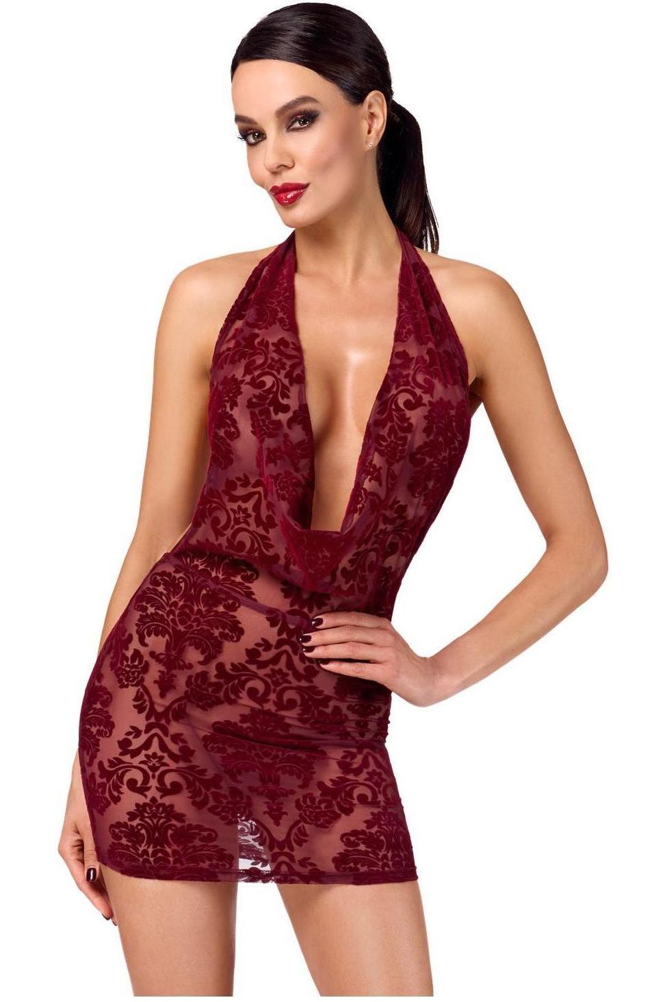 Noir Handmade Kink Royal cascade mini dress in Red  from SexyShoes.com