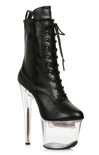 Ellie Shoes Ellie Shoes L709 ANGELA Stiletto Ankle Bootie with Multi color Light in Platform in Black Patent from SexyShoes.com