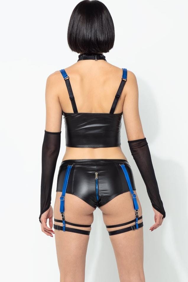 Patrice Catanzaro LEOPARD Crop Top in Black 