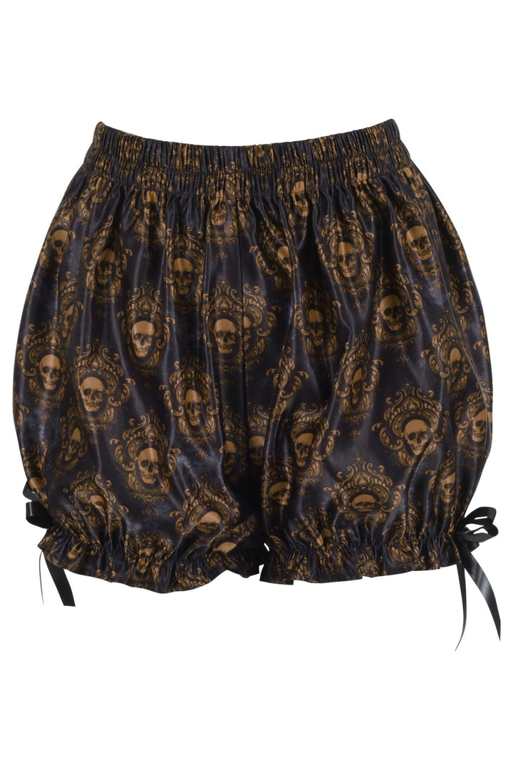 LIMITED EDITION Black & Gold Gothic Skull Print Bloomers