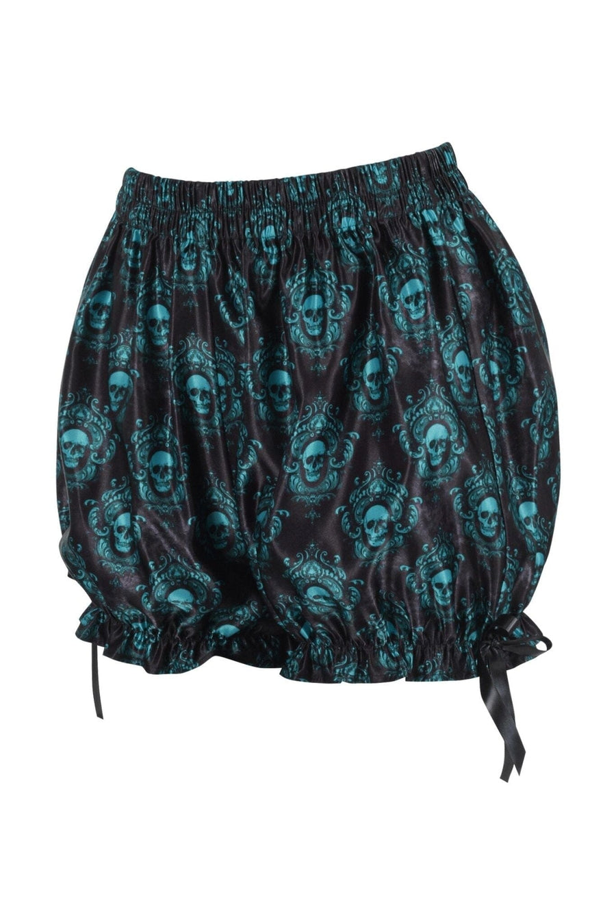 LIMITED EDITION Black & Teal Gothic Skull Print Bloomers