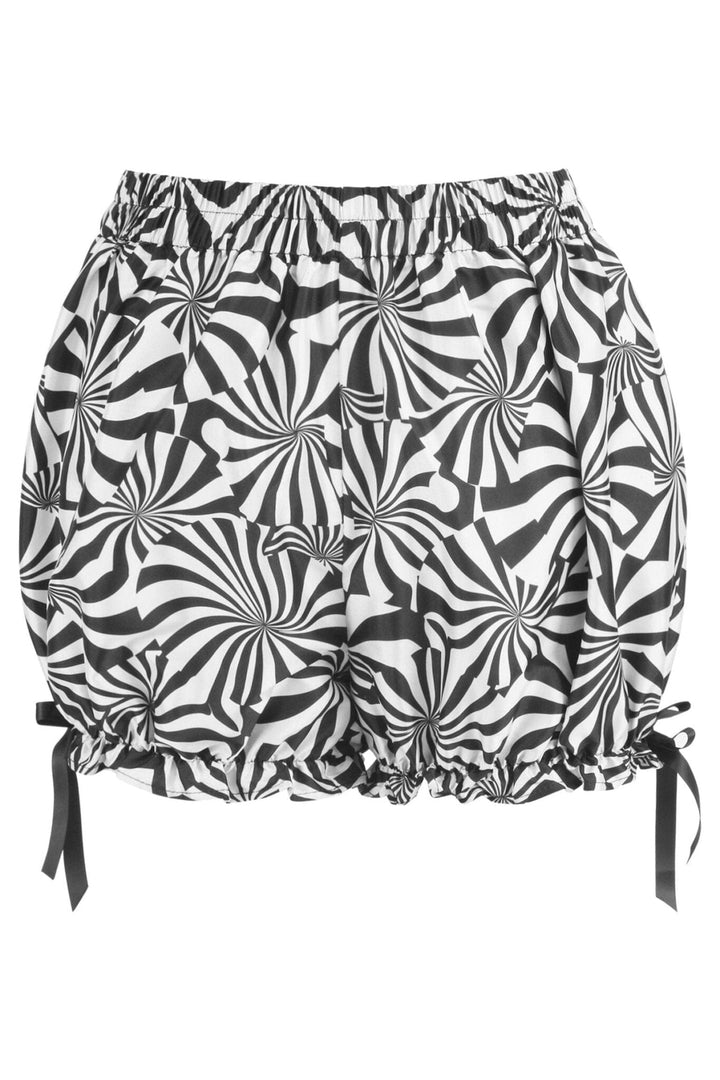 LIMITED EDITION Black & White Crepe Swirl Print Bloomers