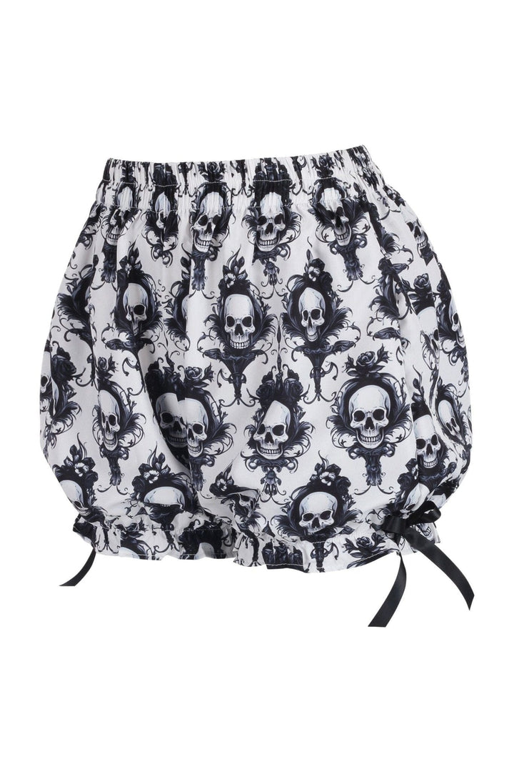 LIMITED EDITION Black/White Skull Print Crepe Bloomers