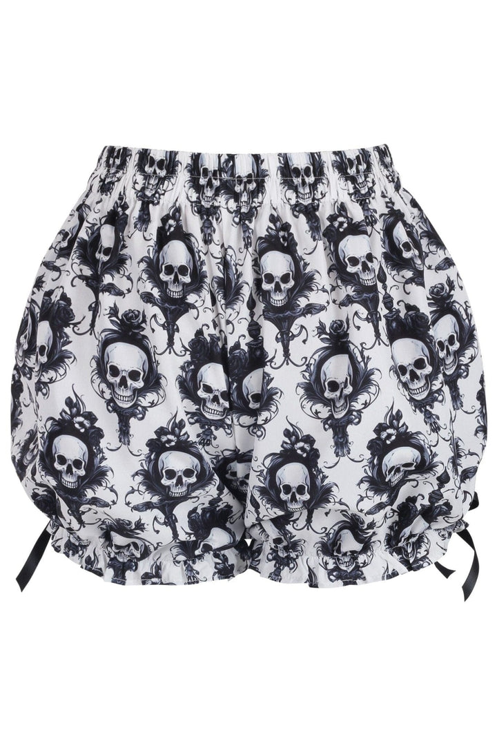LIMITED EDITION Black/White Skull Print Crepe Bloomers