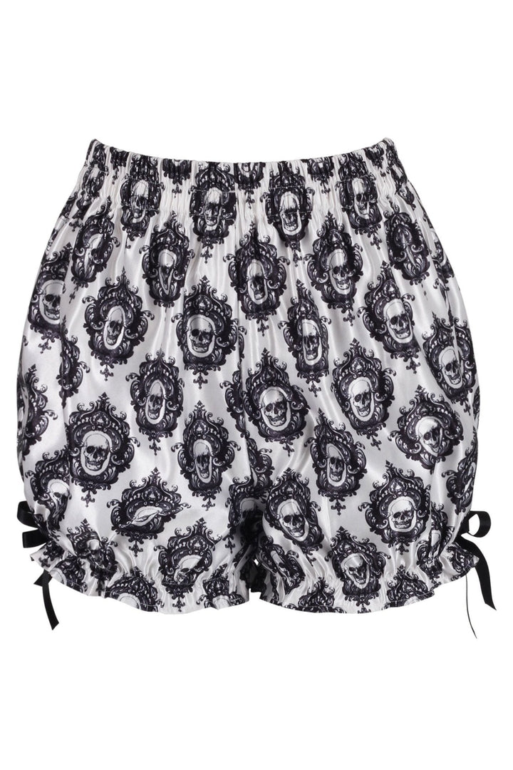 LIMITED EDITION White & Black Gothic Skull Print Bloomers