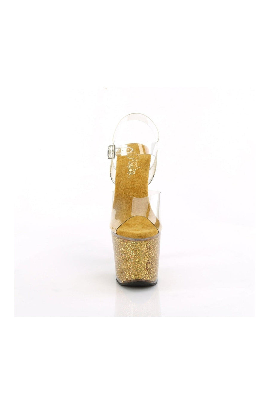 Pleaser LOVESICK-708SG Clear Vinyl Sandal in Clear Vinyl