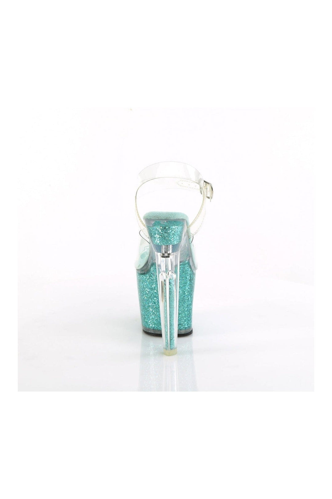 Pleaser LOVESICK-708SG Clear Vinyl Sandal in Clear Vinyl