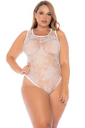 Lace Teddy with Alluring Lace-Up Back