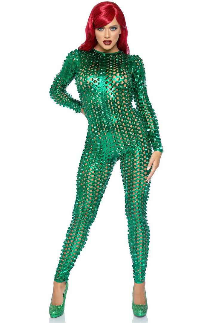 Laser Cut Metallic Catsuit