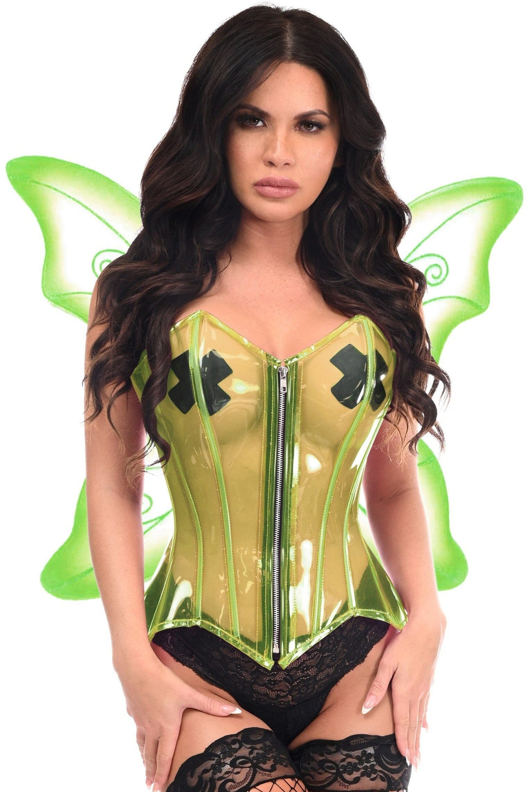 Daisy Corsets Lavish 2 PC Green Pixie Corset Costume in Green 