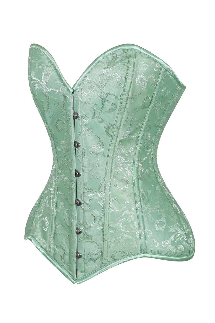 Lavish 2 PC Mint Green Brocade Corset & Denim Skirt Set